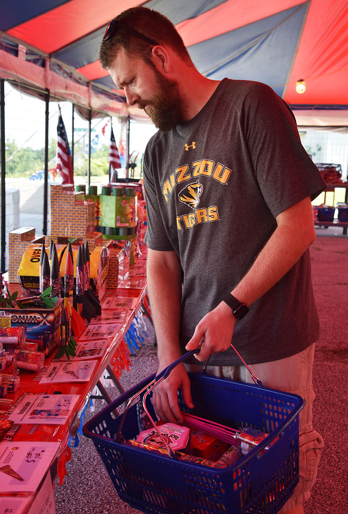 Devan Arends purchases multiple types of fireworks in anticipation for the Fourth of July